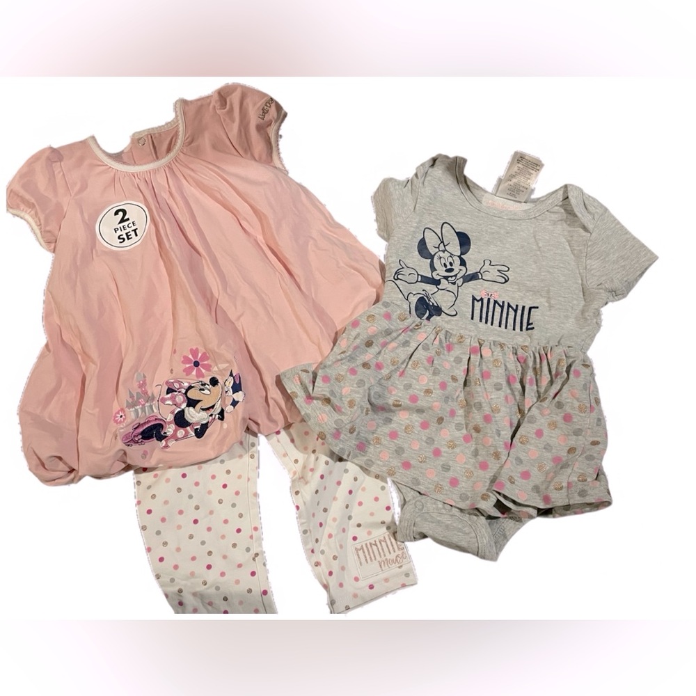 Minnie Mouse - Two Outfit Pink/Grey Set